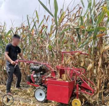 秸稈粉碎還田帶扒皮功能收割機 柴油15馬力玉米收割機 割玉米機器