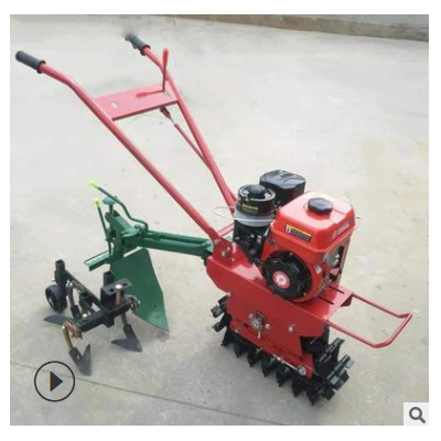 履帶式汽油微耕機 小型農用犁地機 多用途單履帶犁田機