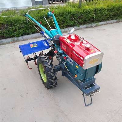 柴油電啟動手扶拖拉機 手推自走式微耕機 菜園果園開溝機