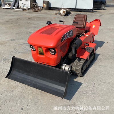 供應(yīng)25馬力履帶式旋耕機(jī) 果園開(kāi)溝施肥回填機(jī) 前置加裝推土鏟