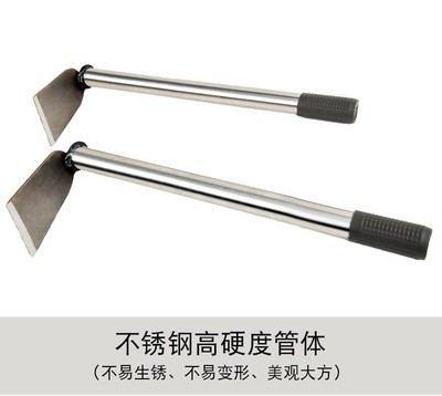 黑手柄不銹鋼兩用耙不銹鋤頭花園兩用鋤園林兩頭忙自產自銷耙子