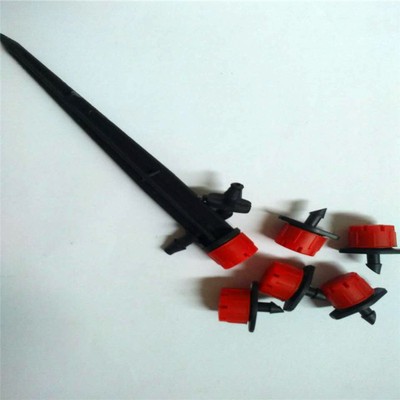 工廠供貨 8孔地插式可調滴頭 小紅帽滴頭 流量可調式滴頭