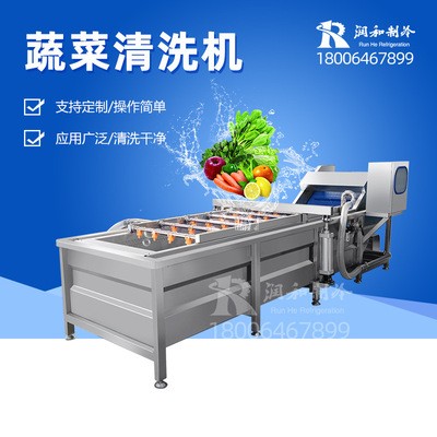 供應(yīng)商用生菜清洗設(shè)備 全自動果蔬清洗機(jī) 省人工蔬菜清洗線