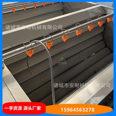 火燒豬頭毛刷清洗機(jī) 自動出料毛輥清洗設(shè)備 洗豬耳朵機(jī)器 安耐