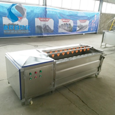 大型毛棍清洗機 蓮藕土豆毛棍去皮清洗機 海蠣子毛刷清洗去皮機