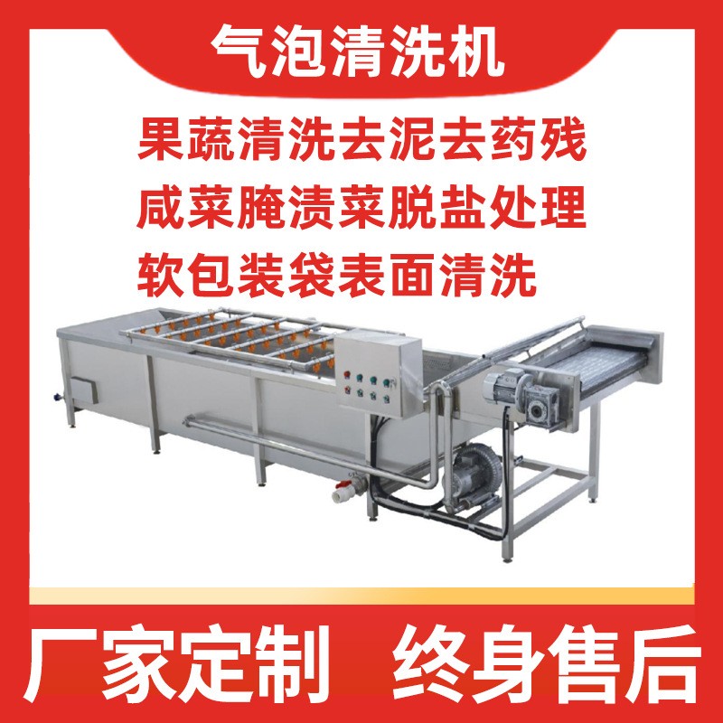 中藥果蔬清洗機(jī)氣泡清洗機(jī)去泥去藥殘 咸菜脫鹽機(jī) 軟包裝袋洗袋機(jī)