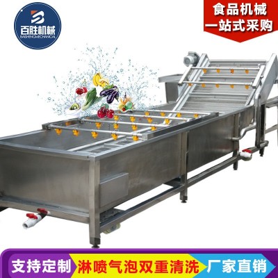 商用車厘子果蔬清洗機 全自動氣泡清洗機 高壓噴淋大姜洗菜機