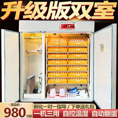 全自動(dòng)孵化機(jī)雙室/雞蛋鴨鵝鴿子孵化器/家用孵蛋箱/鵪鶉孵化設(shè)備