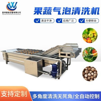全自動(dòng)水果清洗機(jī) 檸檬氣泡清洗風(fēng)干機(jī) 草莓渦流氣泡清洗機(jī)制造商