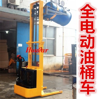 專業YL520電動油桶倒料翻轉車全自動油桶搬運傾倒油罐堆高倒料車