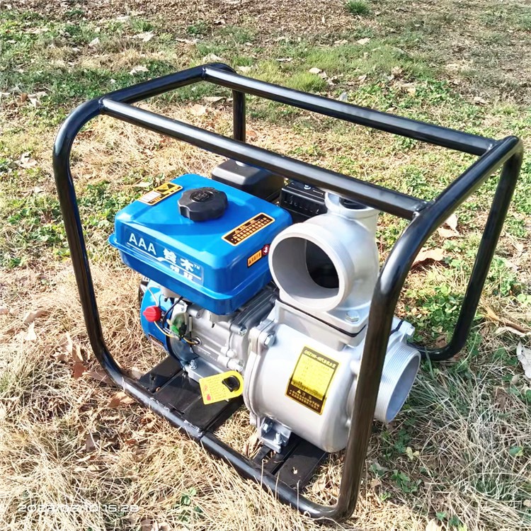 汽油手推式6寸自吸泵 輕便型澆灌排水離心泵 風冷柴油抽水泵
