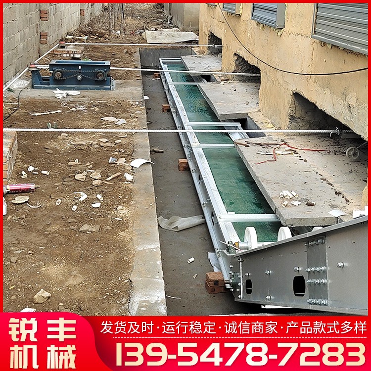 商家供應(yīng) 養(yǎng)殖全套設(shè)備橫向出糞自動清糞機(jī) PVC皮帶不跑偏