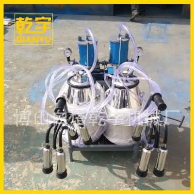 活塞式雙桶擠奶機(jī) 畜牧業(yè)移動式小型奶牛擠奶機(jī) 牛羊用小型擠奶機(jī)