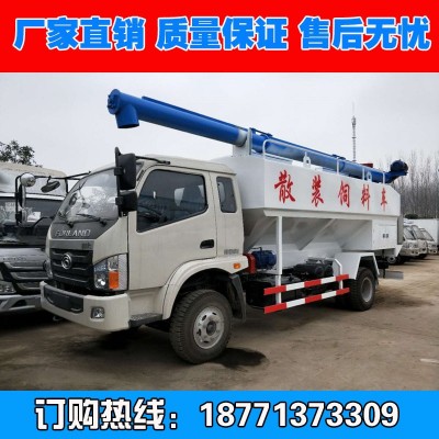 廠家直銷福田時代6噸小型散裝飼料運輸車|12方家禽飼料運輸車廠家