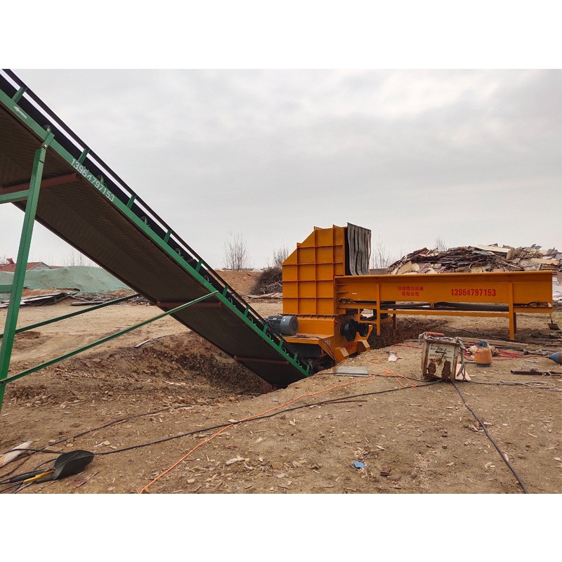 木材樹枝破碎機設(shè)備 雙輥燃料樹墩機 規(guī)格齊全拆遷料破碎機