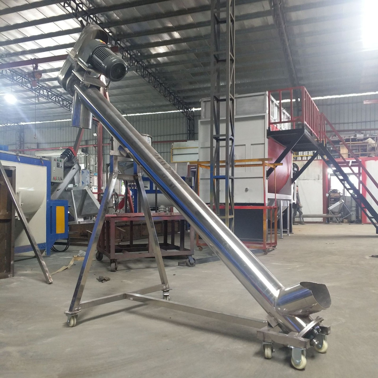 定做各長度159型提升機輸送機設備 豬飼料雞飼料上料 絞龍上料機