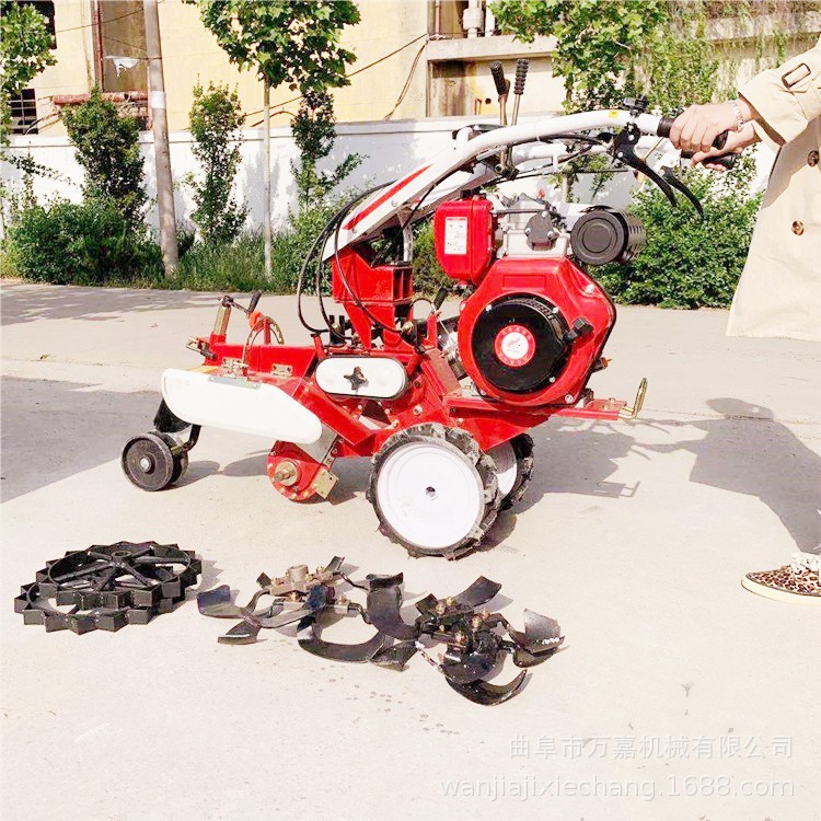 手扶式田園管理機(jī) 農(nóng)田大棚松土旋耕機(jī) 山地丘陵柴油開溝機(jī)圖片
