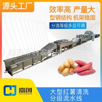 水果分級機大型紅薯清洗分選流水線土豆篩選機分揀機設備可定制