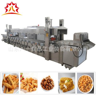 素肉大豆拉絲蛋白 油炸加工設備 丸子 獅子頭 油炸流水線