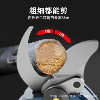 電動剪刀果樹修枝剪充電式強(qiáng)力園林粗枝剪刀鋰電池修剪機(jī)廠家批發(fā)