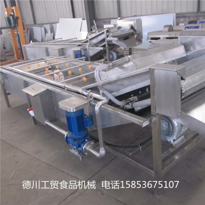 不銹鋼高壓噴淋氣泡清洗機 預(yù)制菜凈菜加工流水線 胡蘿卜清洗機