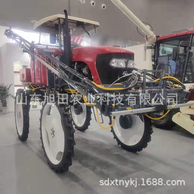 無人駕駛噴桿噴霧機 四輪高低架噴霧機 汽油動力寬幅噴桿打藥機