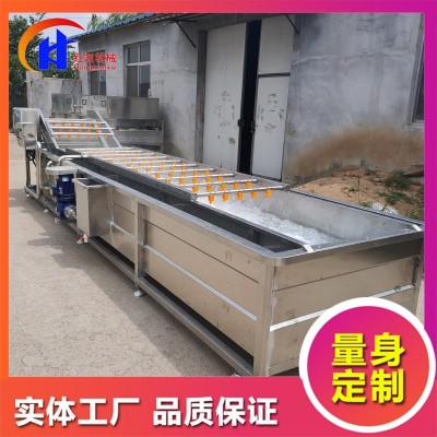 供應鼓泡式清洗設備 蒜米漂皮清洗機 全自動桃子噴淋式清洗機