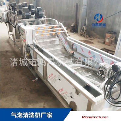 散裝豆干熟食清洗風干流水線設備 果蔬氣泡清洗機 油菜氣泡清洗機