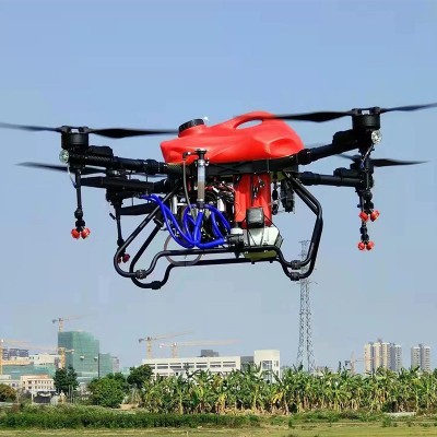 智能噴藥撒肥多旋翼遙控器操作自動作業燃油農業植保無人機
