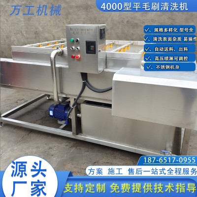 全自動(dòng)平毛輥橘子蘋(píng)果清洗設(shè)備 海產(chǎn)品清洗機(jī) 大姜清洗設(shè)備