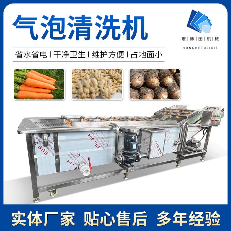 氣泡清洗機土豆韭菜海鮮藥材雞肉羊肉香菇氣泡清洗設備廠家直供