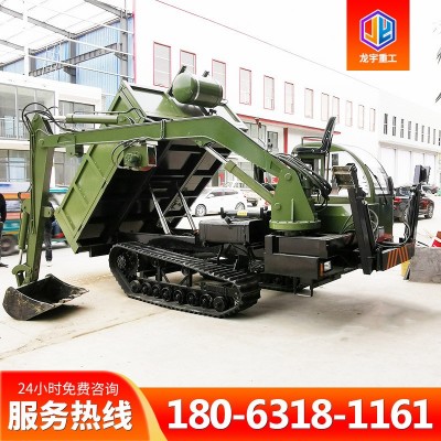 四不像履帶式隨車挖工礦挖土用隨車挖水田河道清淤履帶隨車挖廠家