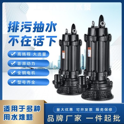 人民泵業(yè)WQX工程排污泵無堵塞排污泵潛水污水泵建筑排污泵泥漿泵
