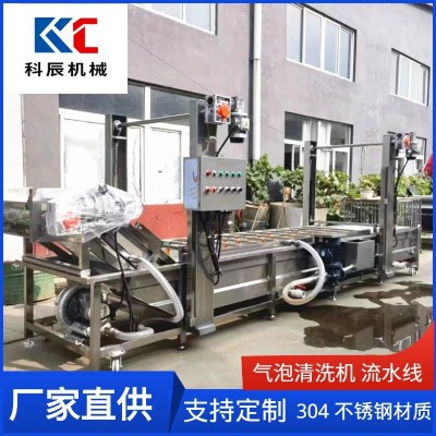 果蔬氣泡清洗機流水線 西紅柿辣椒氣泡清洗機 玉米清洗風干生產線
