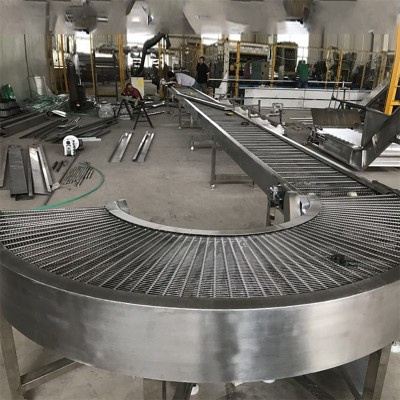 定制 180度帶式轉彎機90°網帶轉彎輸送流水線食品藥品網帶輸送機