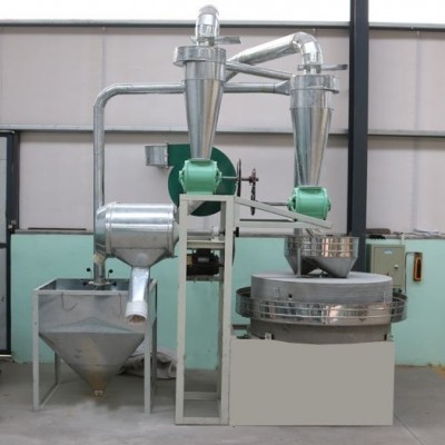 全自動電動石磨面粉機 大成機械 小型磨面機 自動上料