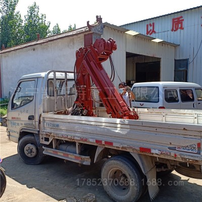 皮卡車安裝1.2車載噸折疊吊機 折疊吊車液壓360度旋轉吊機