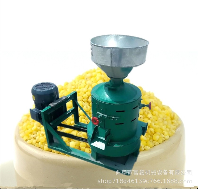 高粱谷子去皮碾米機 家用糧食脫殼碾米機 多用途電動碾米機