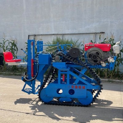 手推大蔥大姜收獲機(jī) 一邊倒鮮蔥收割機(jī) 履帶式深挖不傷蔥根