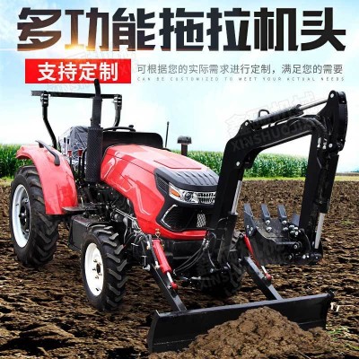 四輪拖拉機 大馬力多缸開溝開墾機 多功能四輪小型農耕機 拖拉機