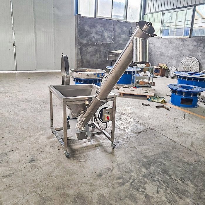 雷誠(chéng)塑料飼料絞龍?zhí)嵘龣C(jī)螺桿式輸送機(jī)電動(dòng)不銹鋼螺旋糧食上料機(jī)