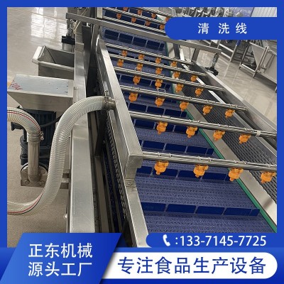 中藥材清洗加工流水線黃精人參清洗加工設備商用大型氣泡清洗機