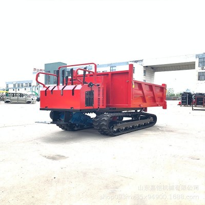 加厚履帶運(yùn)輸車手扶款小型爬山虎液壓升降輕松自卸可多地形使用