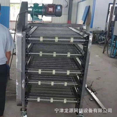 廠家直銷不銹鋼多層網帶輸送機大型食品級多層網帶烘干輸送機