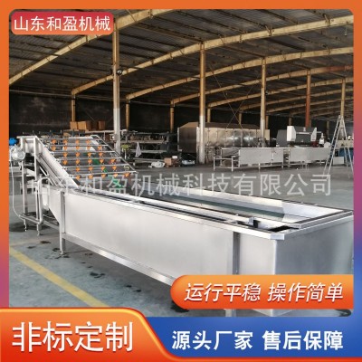姜片氣泡清洗機設(shè)備 連續(xù)式氣泡清洗機 生姜高壓噴淋清洗設(shè)備