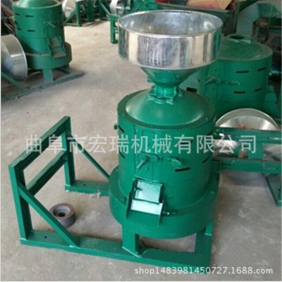 220V家用谷子碾米機水稻去皮機，小型商用碾米機多少錢一臺糧食加 1臺