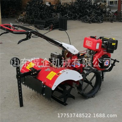 濟寧批發小型四驅微耕機農用田園管理機大棚用開溝培土機一機多用