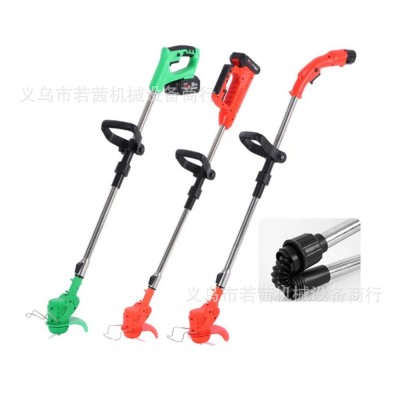 高品質21V無刷電機修剪器電池帶折疊和電池顯示無繩電動割草機配