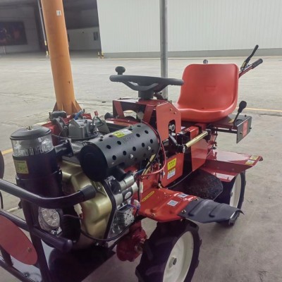 農用四驅乘坐式微耕機家用小型耕犁地旋耕機柴油座駕式微耕機