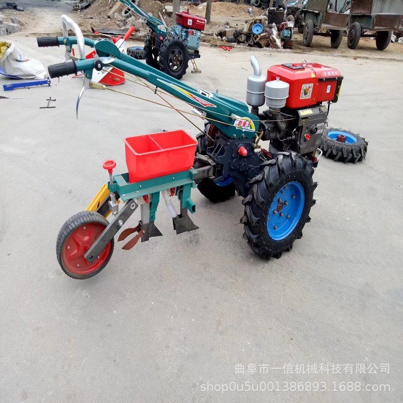 兩輪手扶拖拉機多種用途可帶犁除草15馬力121底盤